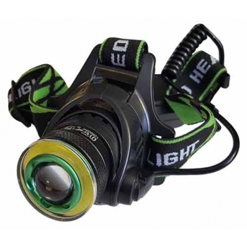 Фонарь на голову аккумуляторный UF-HL-T107-T6+СОВ (1мощный диод T6+СОВ, 2 аккумулятора, микро USB)