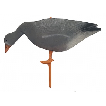 Муляж кормящегося гуся (белолобый -натуральное перо) надувной