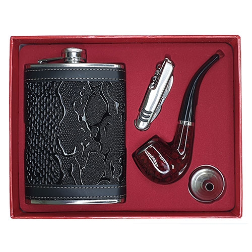Набор подарочный (Фляжка+ножик+трубка)
