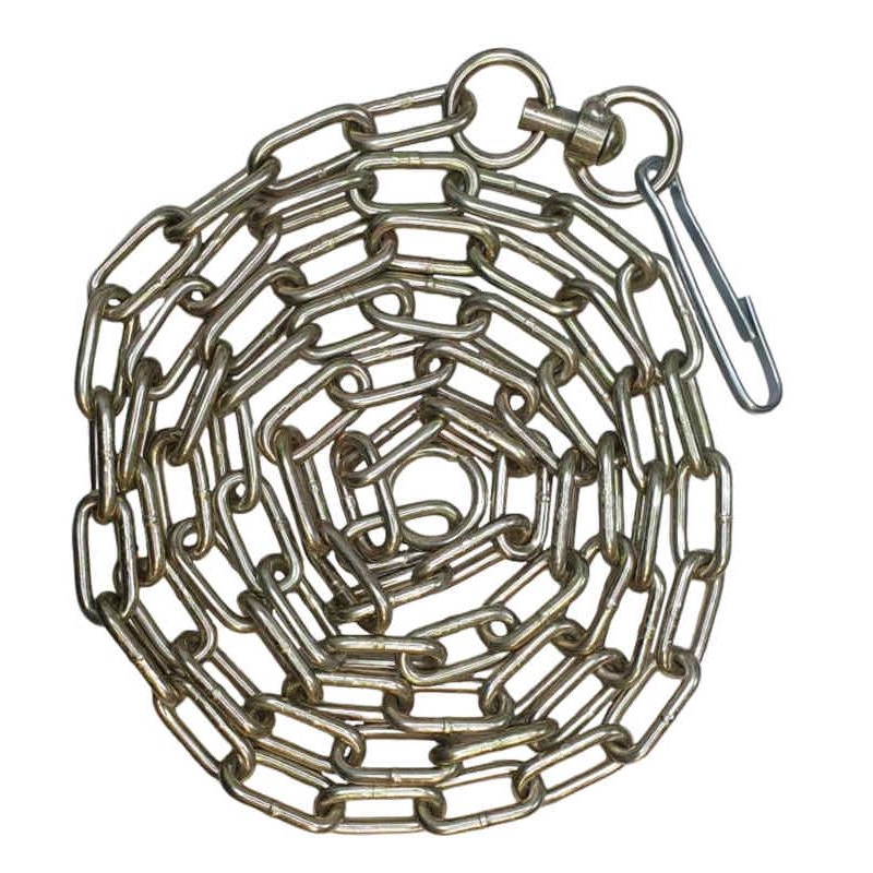 Цепь привязочная с покрытием 6х42 желтая 3м