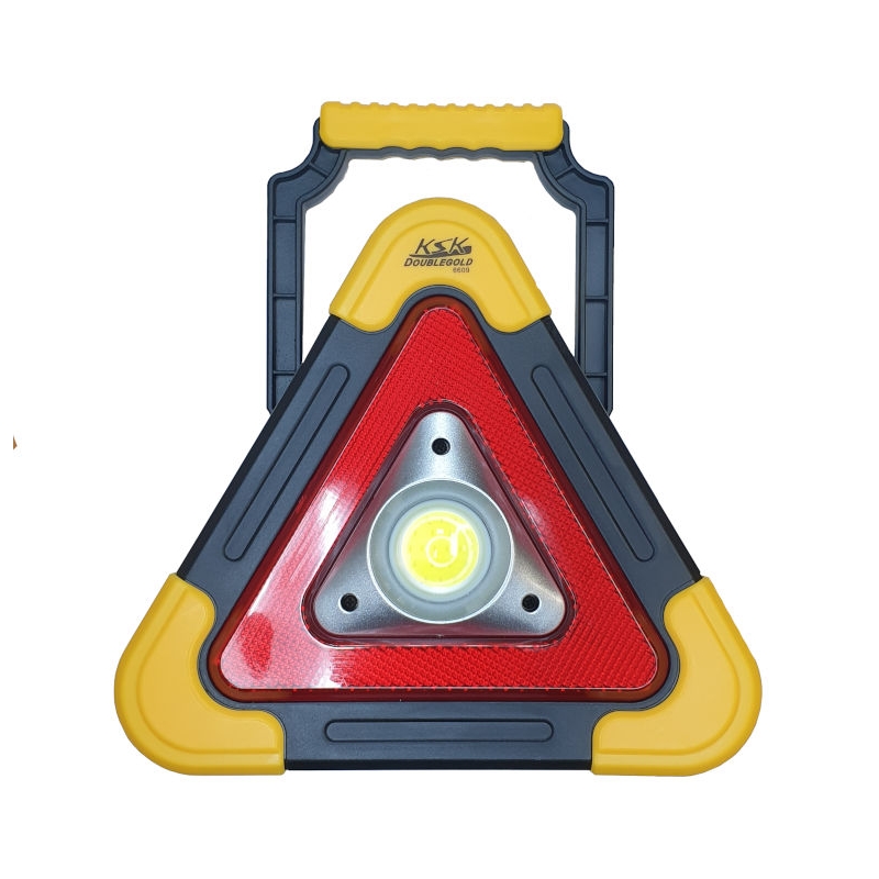 Фонарь (знак) HD6609 дорожно-аварийный аккумуляторный, с Power-Bank и солнечной батареей