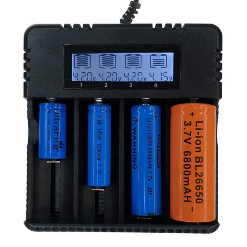 Зарядное устройство HD-8992A с дисплеем на 4 Li-on аккумулятора