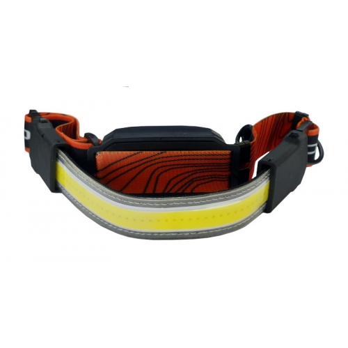 Гибкий налобный аккумуляторный фонарь  G13, с лентой СОВ