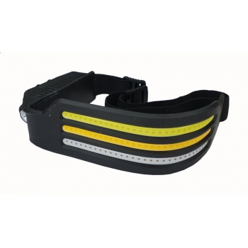 Гибкий налобный аккумуляторный фонарь CB-689-3, 3 ленты СОВ+XPE+ датчик движения