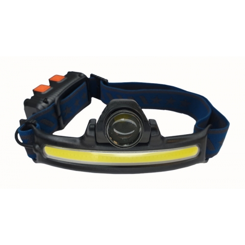 Налобный аккумуляторный фонарь W678-2,  лента СОВ +XPG+ датчик движения