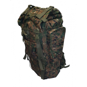 Рюкзак 70л рейдовый со съемным каркасом и дождевиком, цвет зелено-коричневый цифра (DL211K)