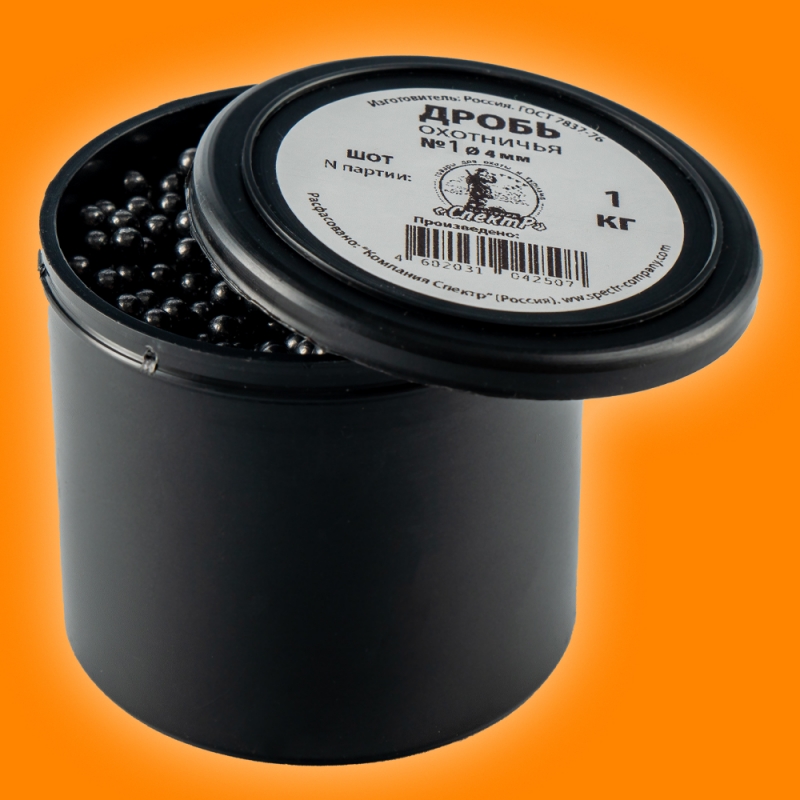 Дробь охотничья/ свинцовая / ШОТ- №1 / 1кг