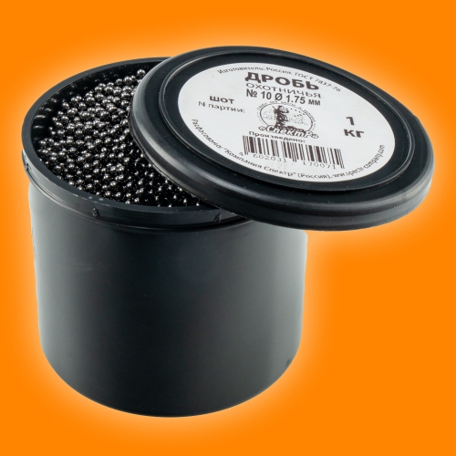 Дробь охотничья/ свинцовая / ШОТ- №10 / 1кг