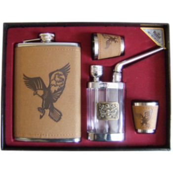 Набор подарочный (Фляжка+стопка+кольян)